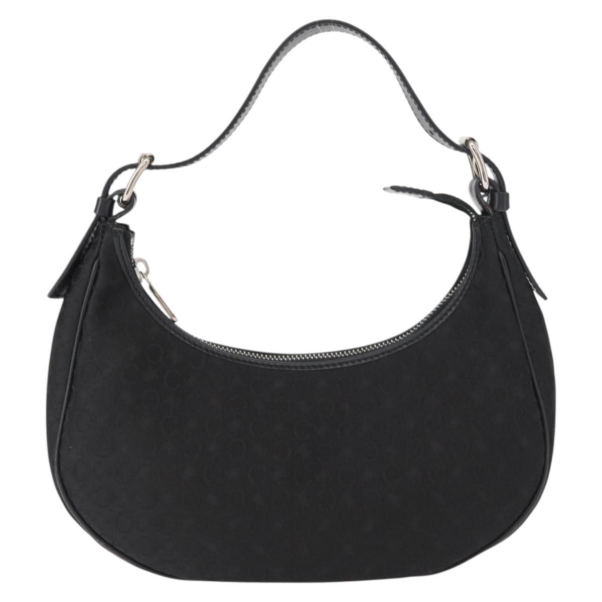 Celine Ava Bag Macadam Canvas Black Canvas Handbag (Pre-Owned)