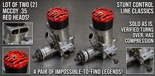 AMAZING McCoy 35 Red Head Control Line Stunt Plane Engines - Turn Over, Comp