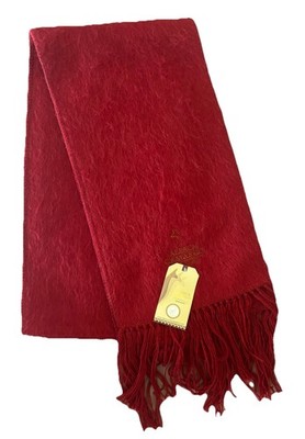 Alpaca Camargo-Red Peruvian Alpaca Wool Scarf-70'' x 9''-NWT