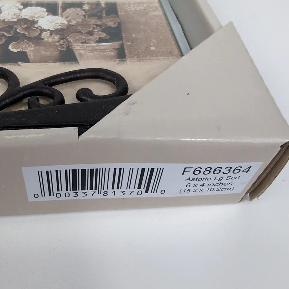 Marco de fotos vintage Fetco Astoria bronce hierro forjado 4x6 pergaminos de metal Kohls Foto 4 de 4