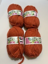SandnesGarn EASY Yarn ORANGE 3619 100 Merino Wool 50gr ea. Set of 4
