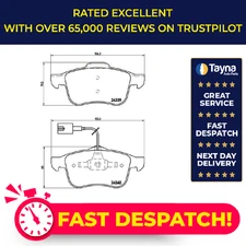 Brake Pads Set fits ALFA ROMEO 159 939 1.8 Front 05 to 11 939A4.000 Brembo New