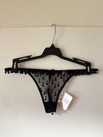 NWT Agent Provocateur BOBBIE Thong Black 3 M Medium Boudoir Vamp Luxury Girly