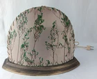 Vintage Mid Century Modern TV Lamp Layered Forest Trees Paper String Floral