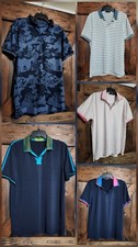 G/FORE Lot Of 5 Golf Polo Exploded Skull Icon Camo Tux Tech Shirt Men's Size M
