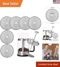 4 Inch Coffee French Press Filter Set - 6 Packs Stainless Steel Reusable