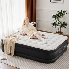 Queen Air Mattress, 22-inch Height,Premium Comfort with Built-in Pump,Waterproof
