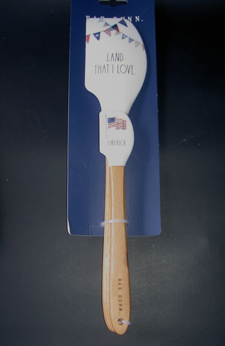 RAE DUNN LAND THAT I LOVE AMERICA 2 PATRIOTIC AMERICANA SPATULAS SCRAPERS NIP