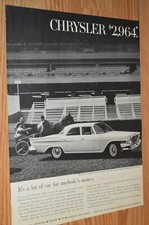 1962 Chrysler Newport Original Large Vintage Advertisement Print Ad 62