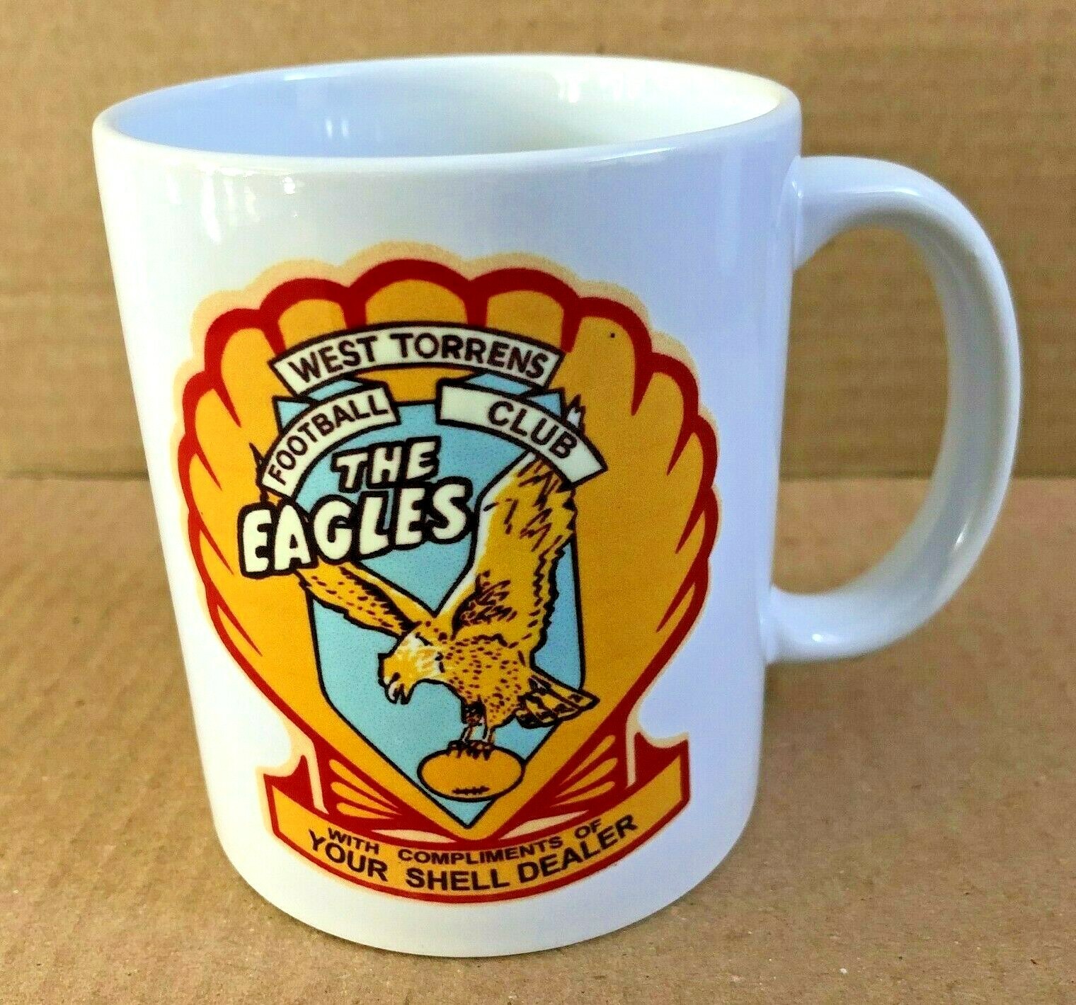 WEST TORRENS Ceramic MUG SHELL DEALER SANFL AFL AUSSIE RULES FOOTBALL