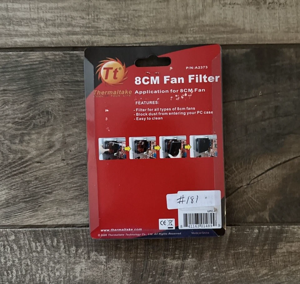 4 Pack - New Thermaltake 8cm Fan Filters for 8 cm Fan New in Original Package - Image 2 of 2