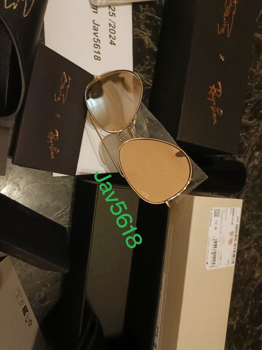 RAYBAN SUNGLASSES GOLD 18kt LENNY KRAVITZ LIMITED EDITION 1000