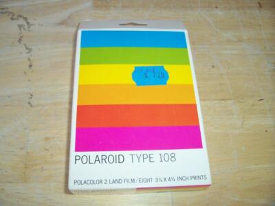 Vintage Polaroid Polacolor Type 108 Film New Sealed Expired Jan 1978  NOS