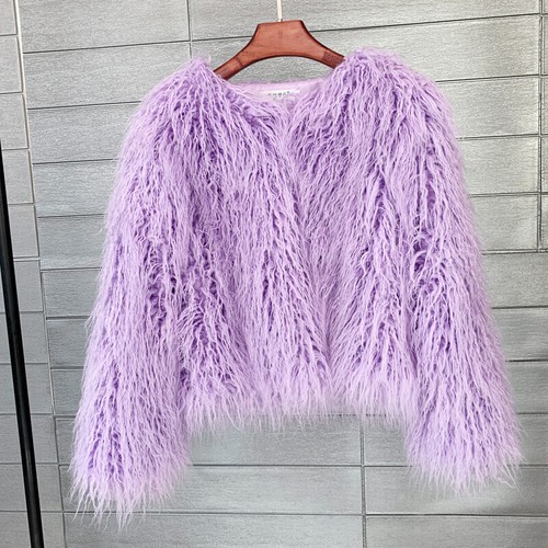 Women Shaggy Faux Fur Fleece Coat Winter Warm Jacket Cardigan Overcoat PLUS SIZE - Picture 47 of 70