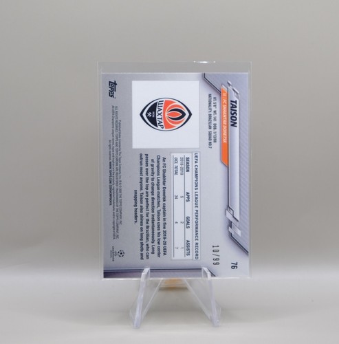 2019-20 Topps Chrome UCL Sapphire Edition Taison Yellow Refractor /99 #76 - Bild 2 von 3