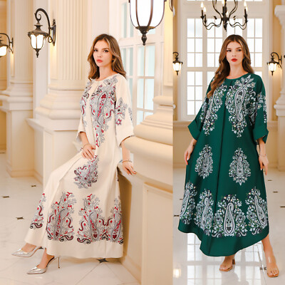 Islamic Kaftan Women Long Robes Evening Caftan Printed Floral Caftan Dresses New | eBay Islamic Kaftan Women Long Robes Evening Caftan Printed Floral Caftan Dresses New | eBay