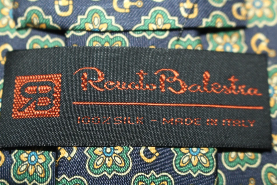 Corbata de seda RENATO BALESTRA hecha en Italia F57467 Foto 4 de 4