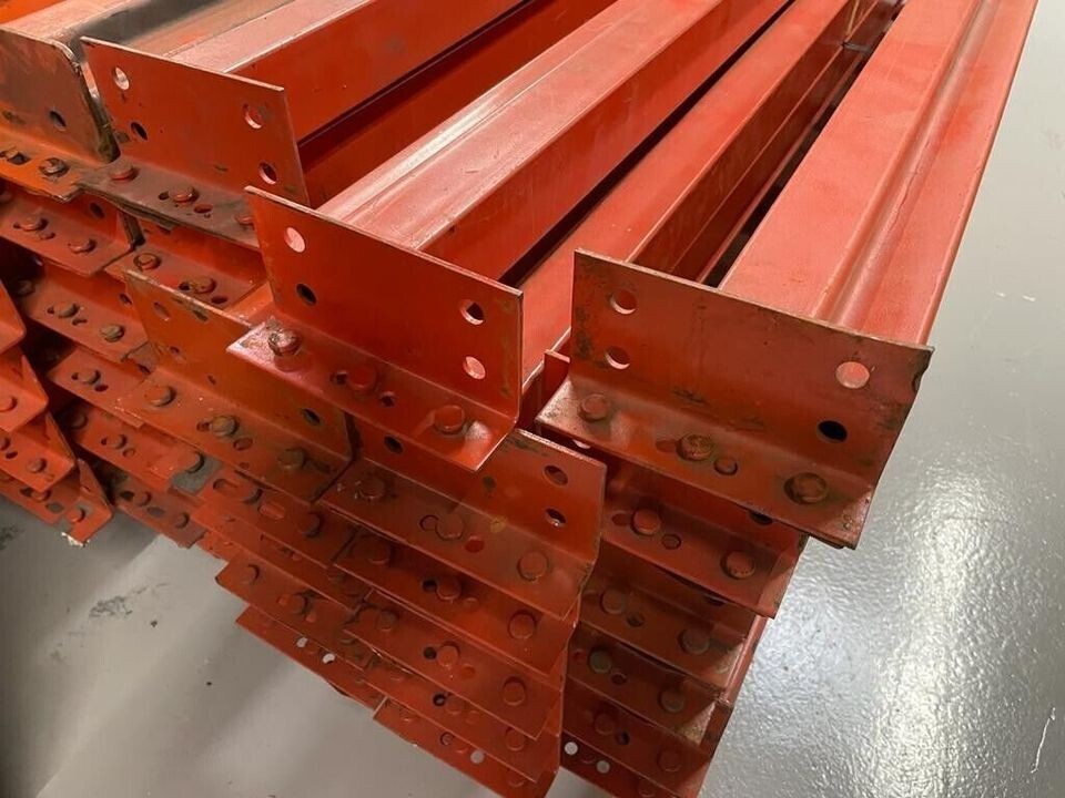 Used Heavy Racking Beams USED Pallet Racking Teardrop Beams Industrial Warehouses Heavy Duty | eBay