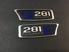 S281 Of Saleen 281 Accessories Emblem Never Installed Chrome Black Blue -1pair