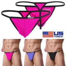 Mens Underwear Sexy Jockstrap V-string Thong Backless G-string T-back Underpants