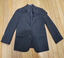 Boys Perry Ellis Navy Blue Pinstripe 2 piece Suit - Size 8