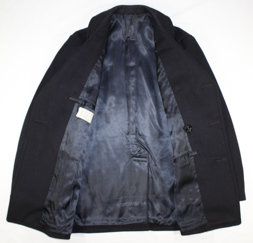 Vintage US Navy Pea Coat Men's 40 100% Wool Trenton Sportswear Blue - Picture 5 of 10