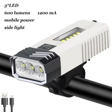 1x Bicycle Light Front USB Rechargeable MTB Mountain Bicycle Lamp Bike Headlight