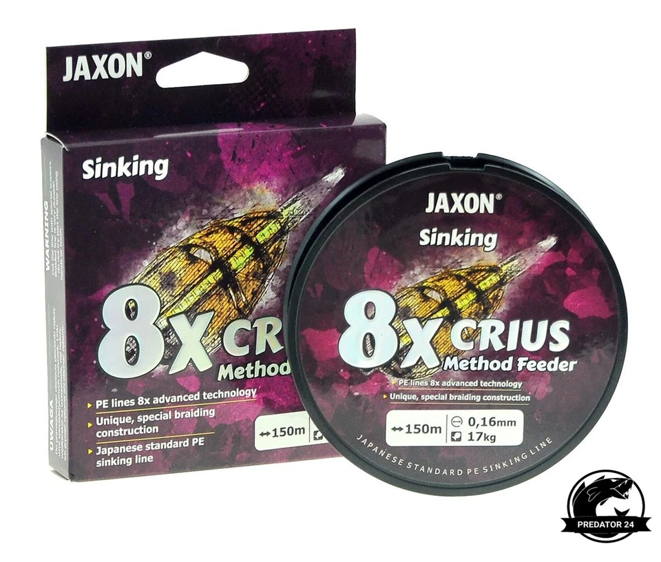 JAXON METHOD FEEDER SINKING X8 Angelschnur 8fach geflochtene Schnur Vorfachmaterial