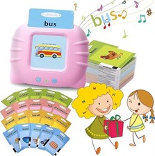 Talking Flash Cards for Toddlers Speech Therapy Toys 224 Sight Words Pink