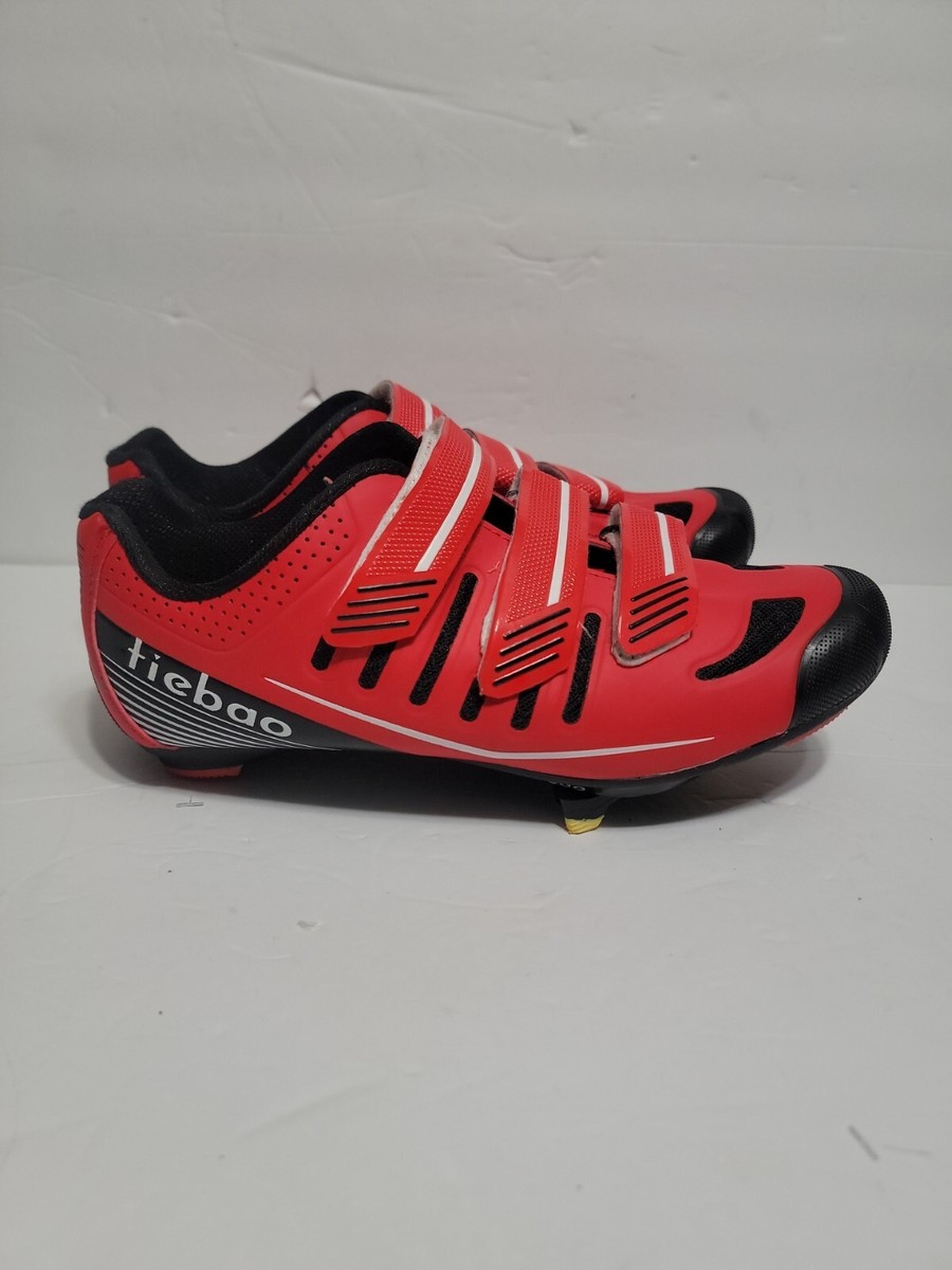 Tiebao Road Cycling Ciclismo Shoes Lock Pedal Cleated Durable RED