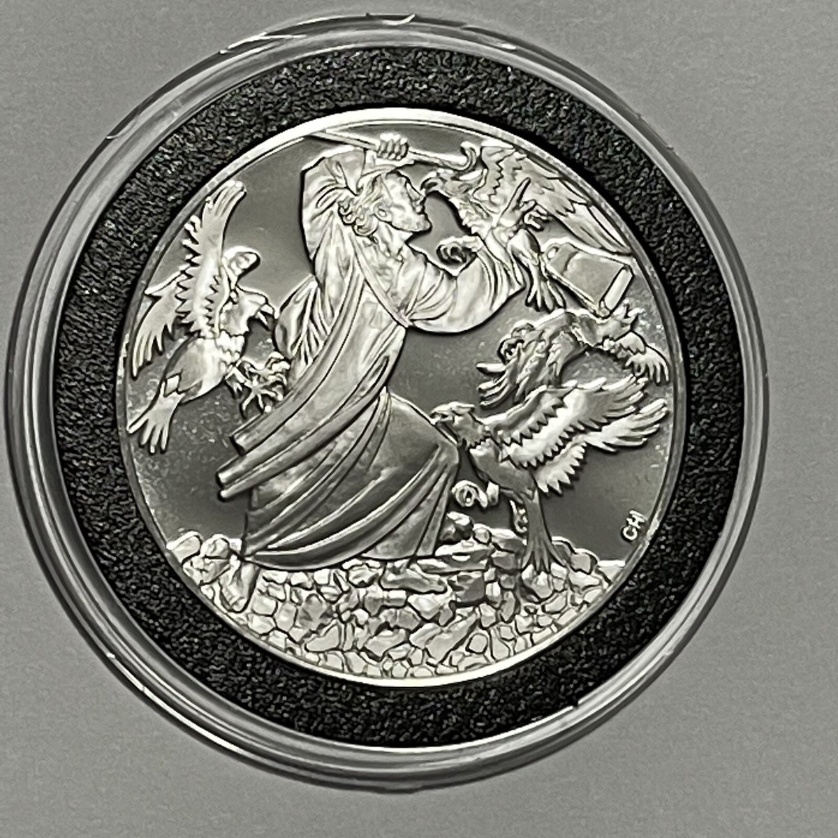 Saint Patrick Triumphs Devil's Demon 25 Grams .999 Fine Silver