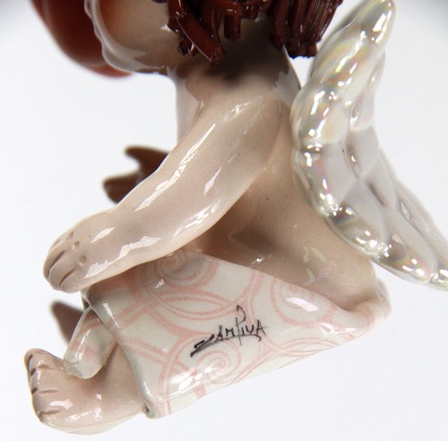 Zampiva Bambola Vintage Lino Zampiva Pastelceramica Statuina Capelli di Spghetti - Imagen 20 de 24