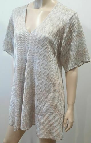 Robe Missoni Pailletée Imprimé Zigzag – Taille 36 – Violet/mauve/vert – Occasion Très Bon état