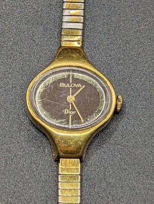 Vintage Authentic Bulova Dior Ladies Watch N2 Gold Plated 23