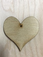 Hearts ornaments unfinished wood cutouts 6 pieces 