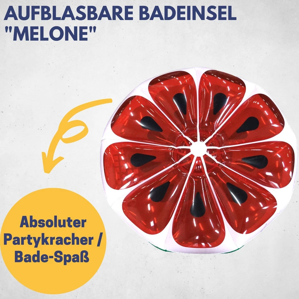 Best Sporting aufblasbare Badeinsel Luftinsel Schwimmhilfe Melone 120cm - Bild 3 von 4