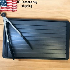 lot of 2 Defrosting Tray  Thawing Tray for Frozen Meat Large Miracle Thaw Defros