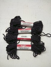 Lot Of 4 Needloft Plastic Canvas Yarn - 10 yards Black NOS