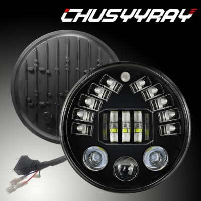For Toyota Pickup Corolla Pair 7inch Halo Led Round Headlights High/Low Beam