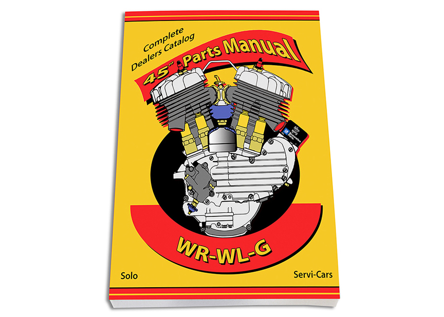 SPARE PARTS & SERVICE MANUAL BOOK Harley WR WLA WLC 45 Servi-Car