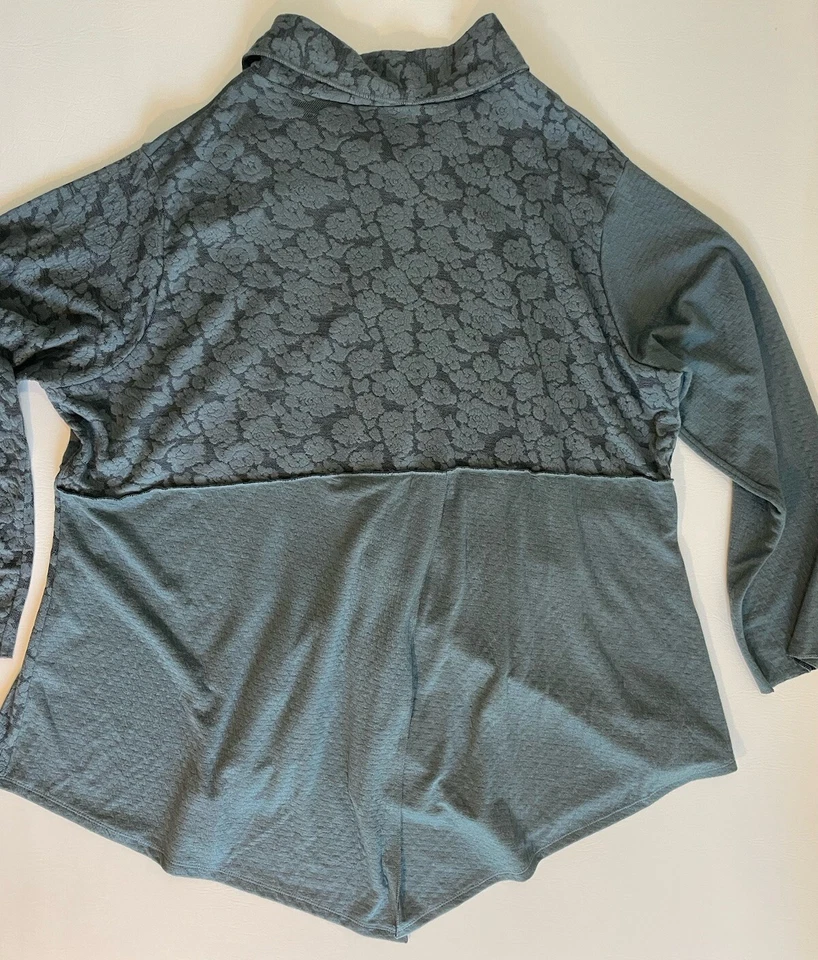 Cárdigan de perejil y salvia para mujer 3X verde asimétrico Lagenlook chaqueta artística Foto 2 de 4