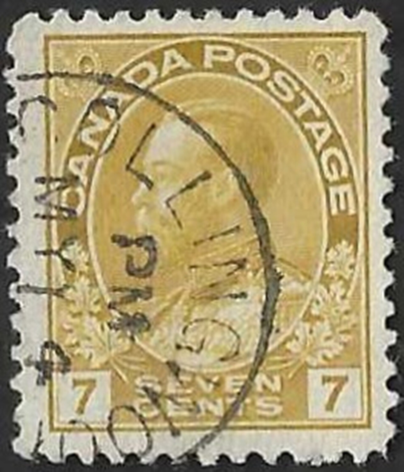 Canada   #113   "King George V"    Fine Used  1916  Admiral Issue   (D)