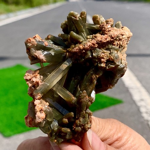 139GNatural Green Quartz Cluster Crystal Quartz Mineral Decorate Energy Healing - Picture 7 of 24
