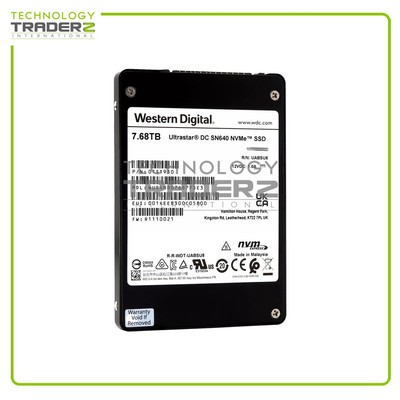 WUS4BB076D7P3E3 Western Digital Ultrastar Dc SN640 7.68TB Nvme U.2 2.5 '' SSD