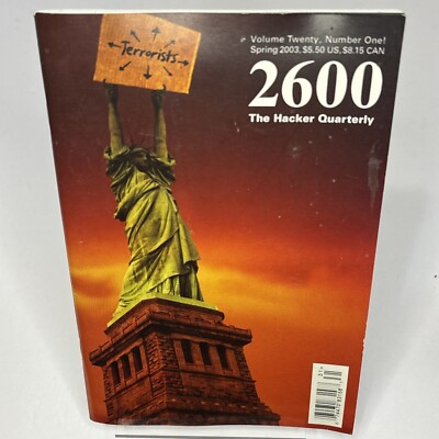 2600 The Hacker Quarterly Vol 20: Number 1 Spring 2003 Terrorists