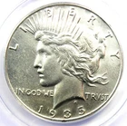 1935-S Peace Silver Dollar $1 Coin - Certified ANACS MS60 Details (UNC MS)