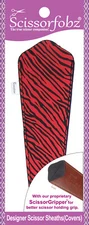 SCISSORFOBZ Designer Scissors Sheath Cover Single large Red & Black Zebra Print