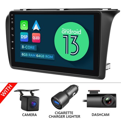 DVR+CAM+M3BKA12S 9'' Android 13 8-Core 6+64G Car Stereo GPS For Mazda 3 2004-2009