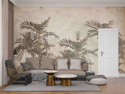 3D Palm Tree Leaf Texture Self-adhesive Removable Wallpaper Murals 2