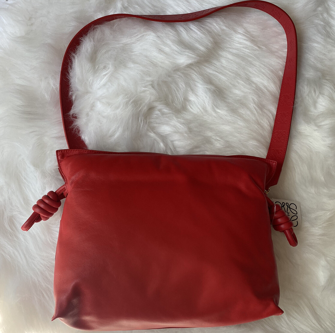 LOEWE Flamenco Bag Puffer Knot Red $2699 | eBay